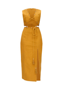 Vela Midi Dress | Mustard