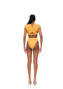 Pura High Rise Bikini Bottom | Mustard