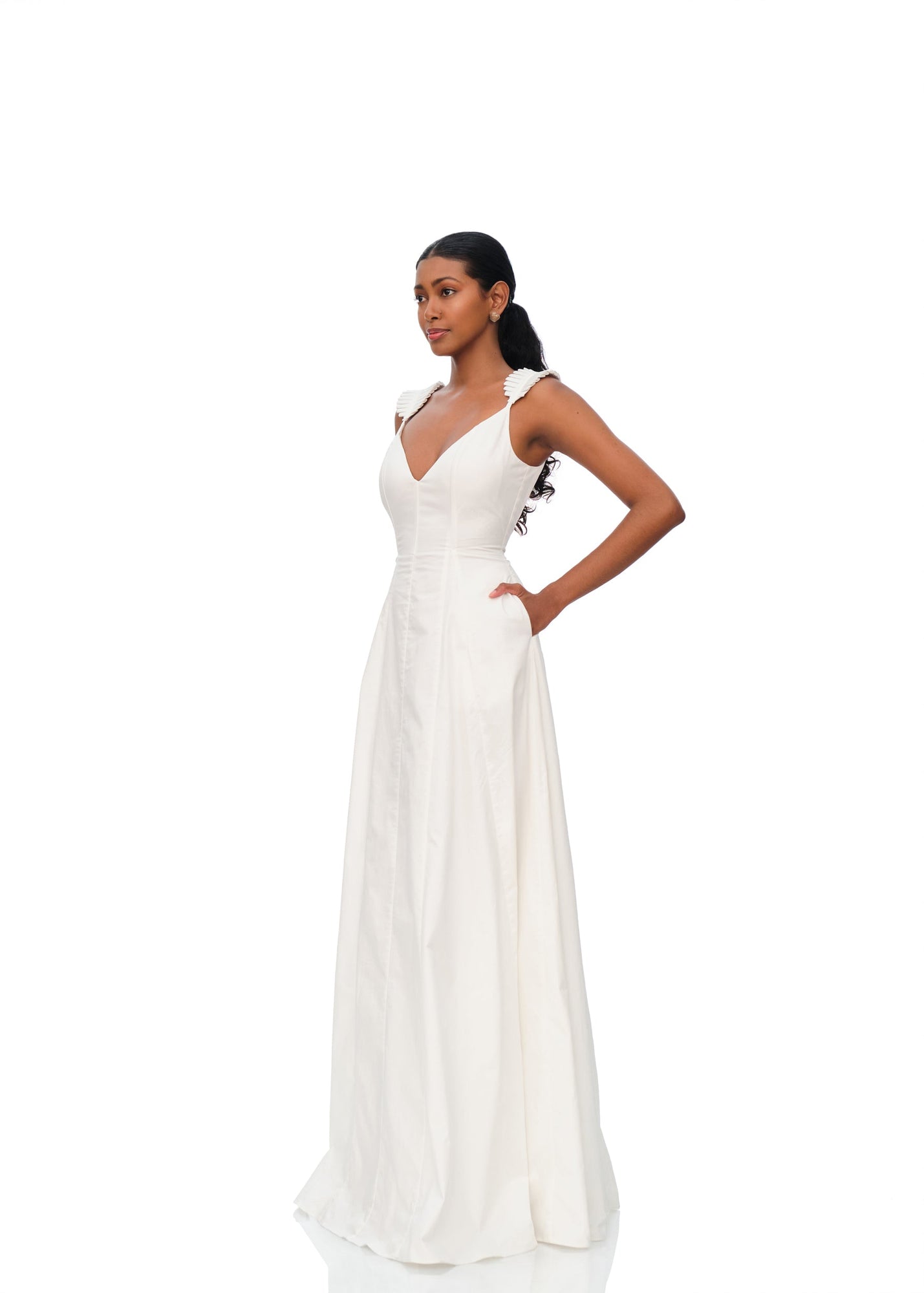 Vola Maxi Dress | Ivory