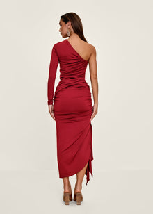 Turi Mesh Dress | Burgundy