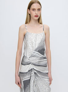 Angie Camisole Dress | White/Black