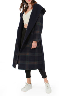 Arcadia Oversided Coat with Hood | Women | French Navy