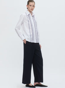 Arletty Embroidered Shirt | White