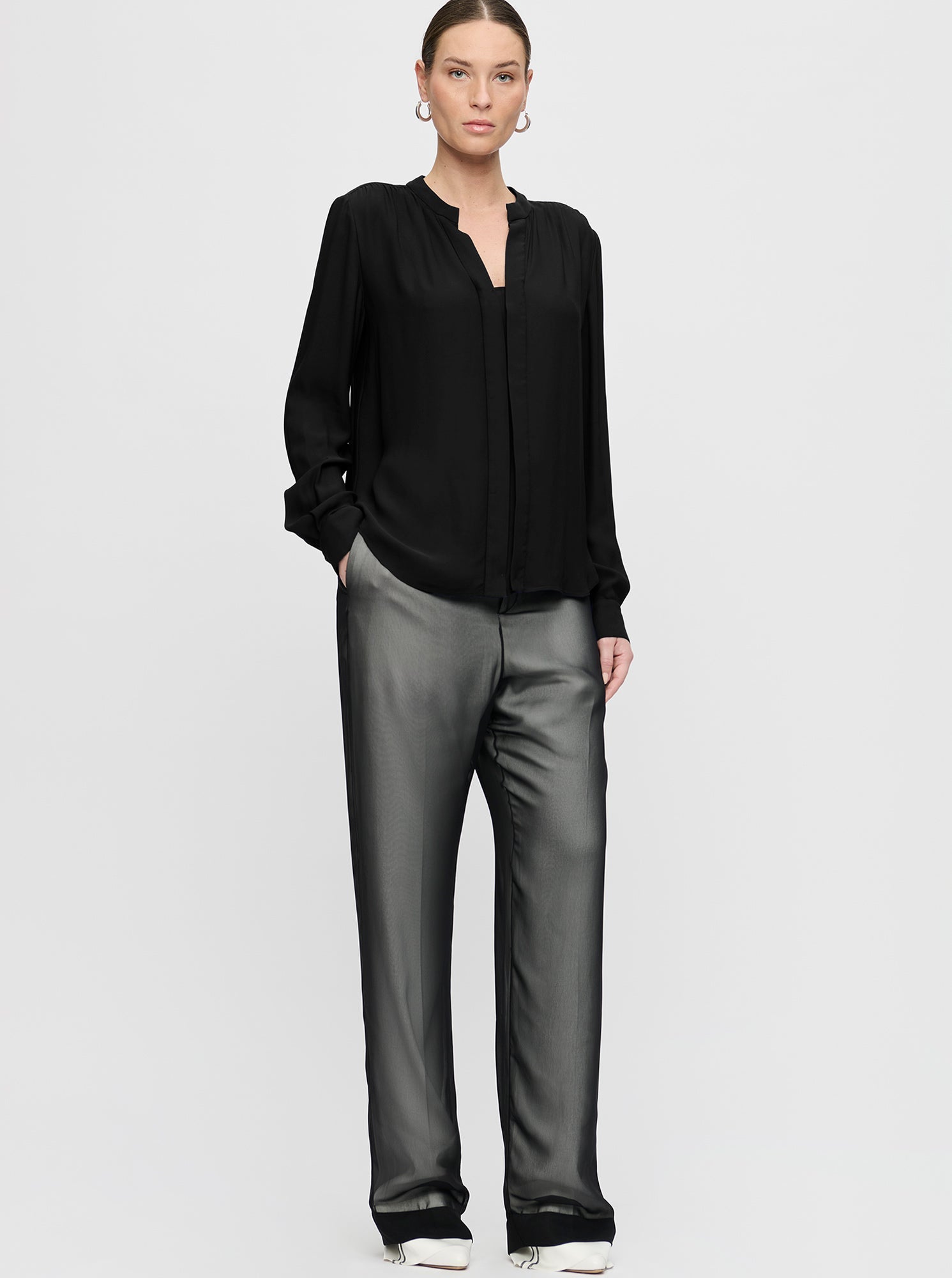 Athena Crewneck Top | Black