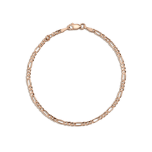 Medium Gold Figaro Chain Bracelet Vermeil 14K Rose Gold