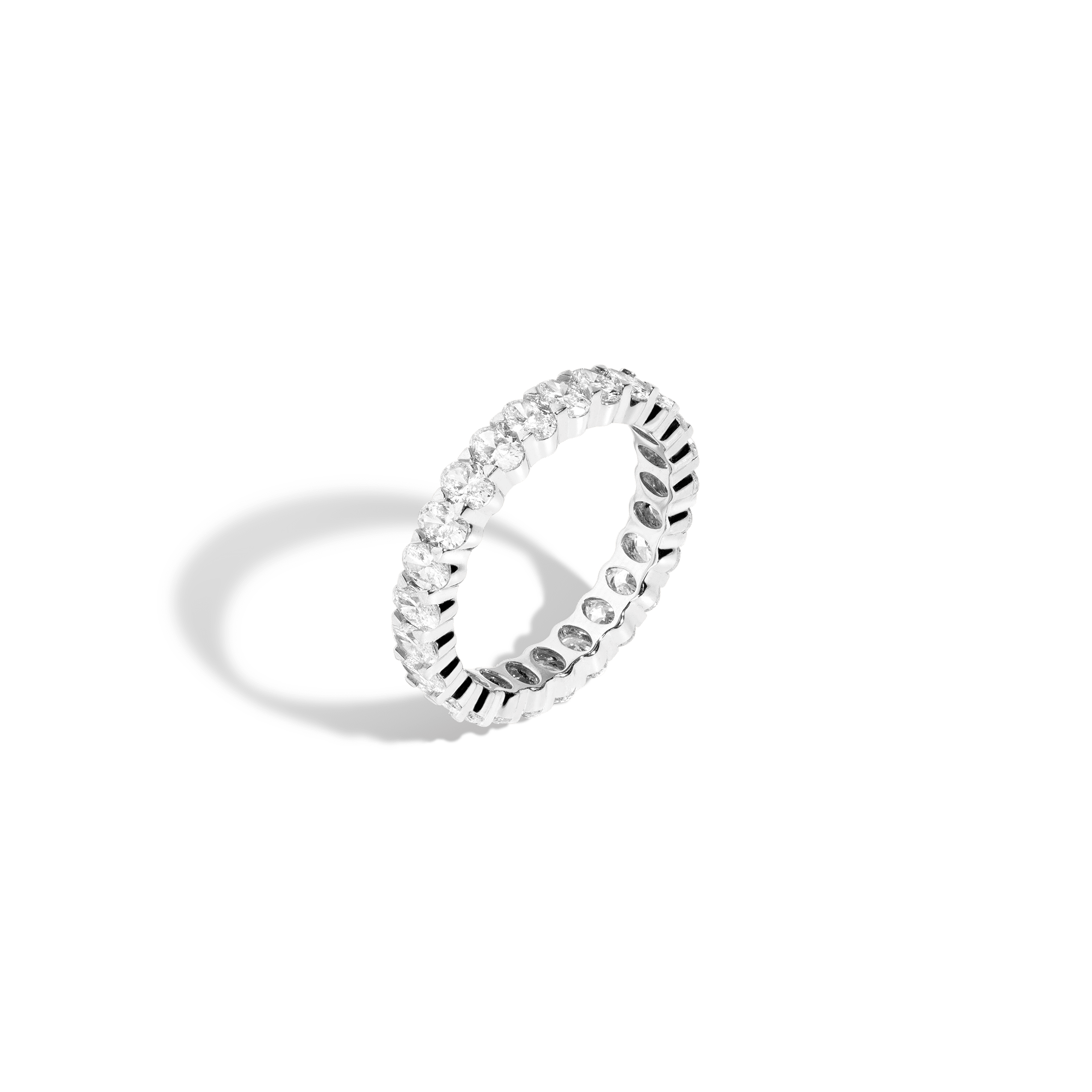 Oval Diamond Eternity Ring 14k 18k White Gold First Lab-grown Natural First
