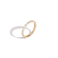 Horizontal Baguette Diamond Eternity Ring 14k 18k Yellow Gold First Lab-grown Natural First