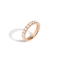 2ct Lab Grown White Sapphire Eternity Ring Vermeil Rose Gold
