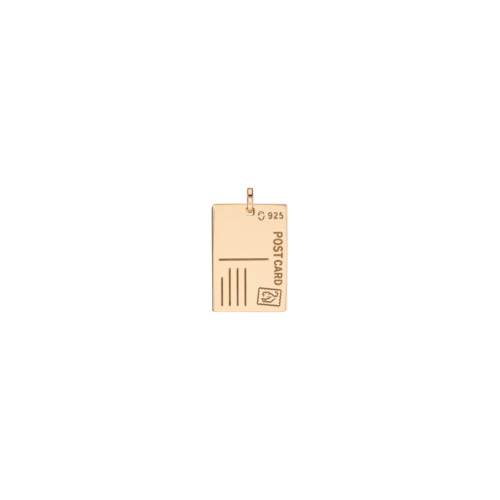 Postcard Charm Vermeil Yellow Gold First