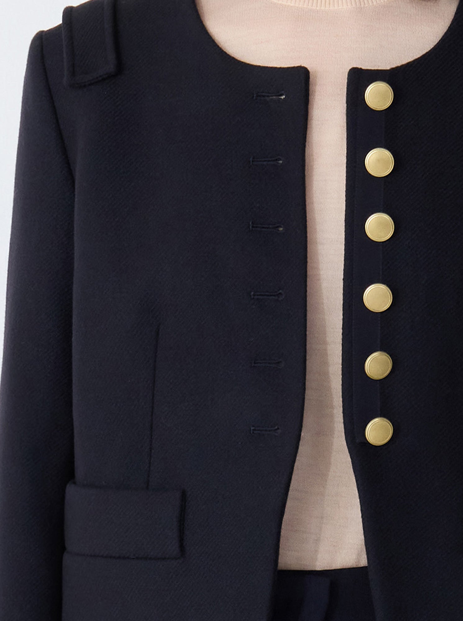 Aubrey Cropped Jacket | Navy