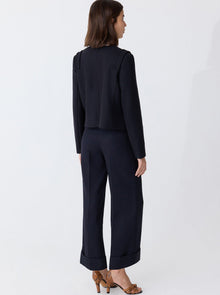 Aubrey Cropped Jacket | Navy