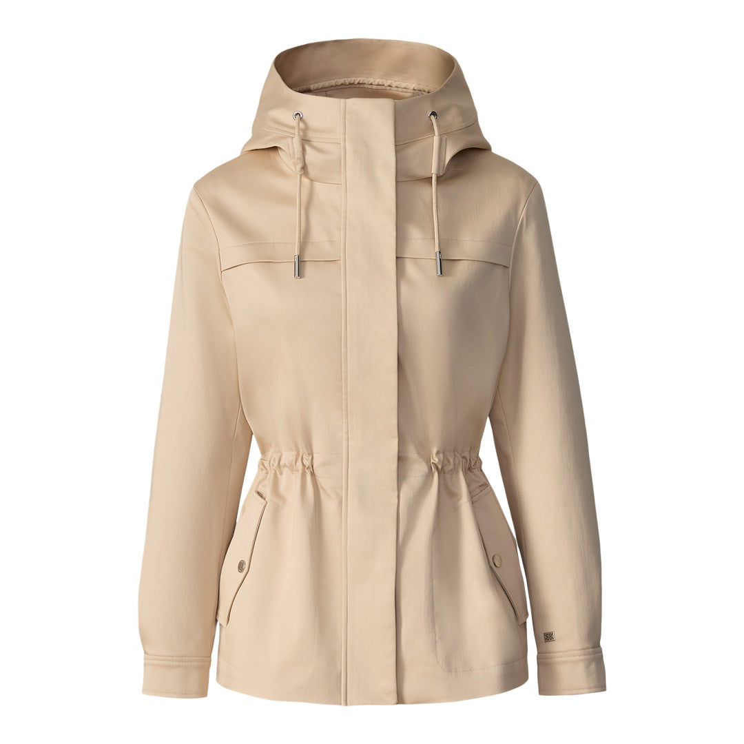 Avalynn Strech Cotton Utility Jacket | Almond