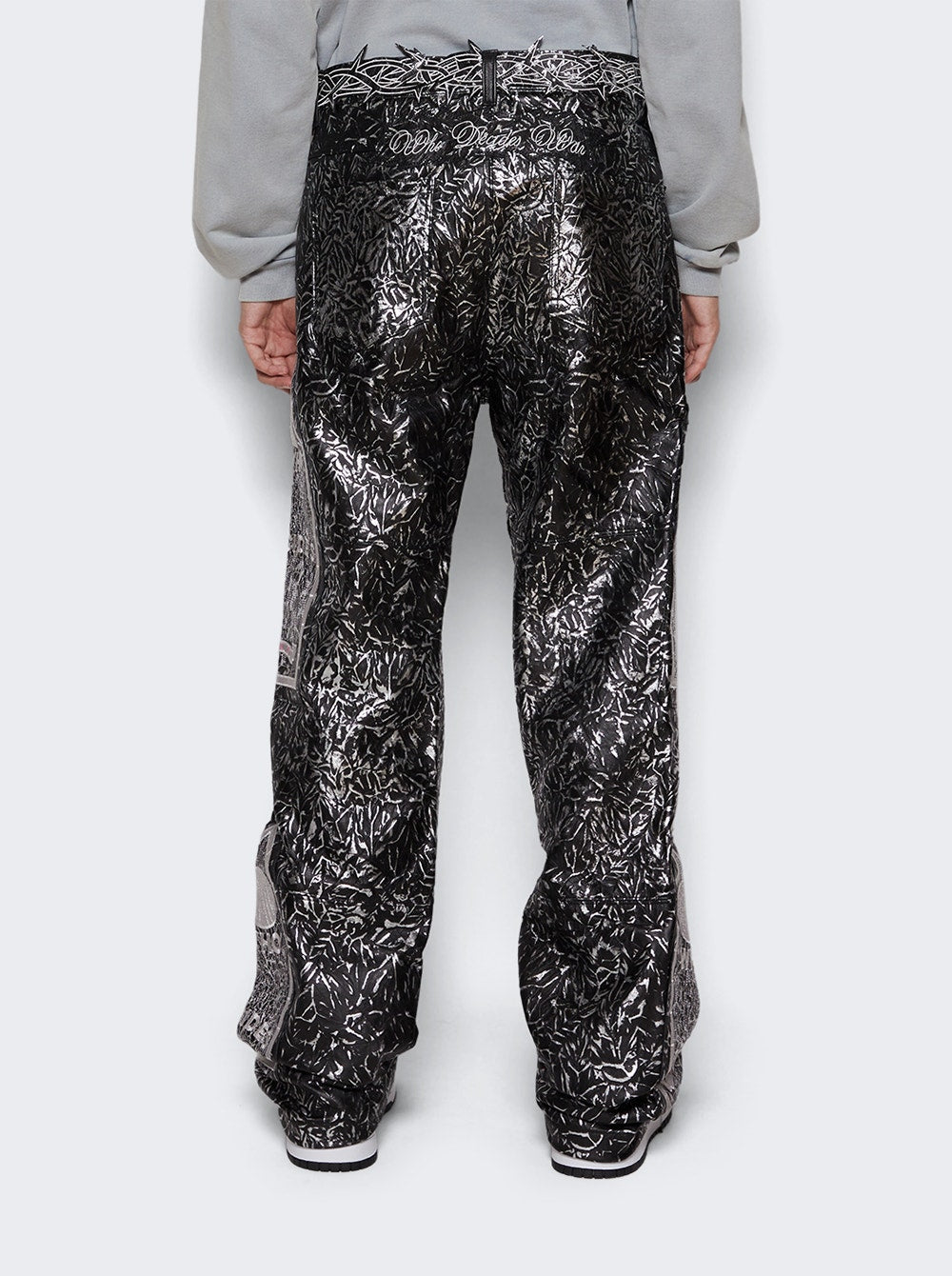 Men | WHO DECIDES WAR | Foil Leather Pant | Coal