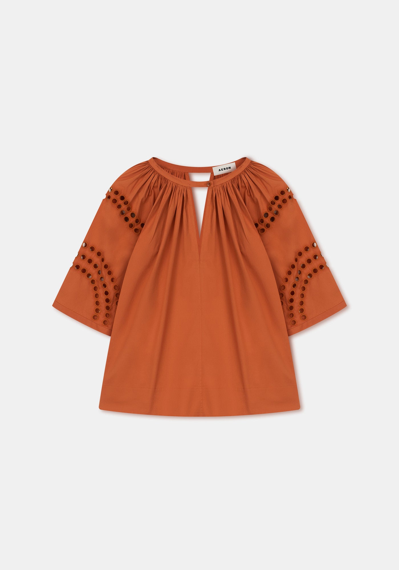 Pyle Poplin Blouse | Brick
