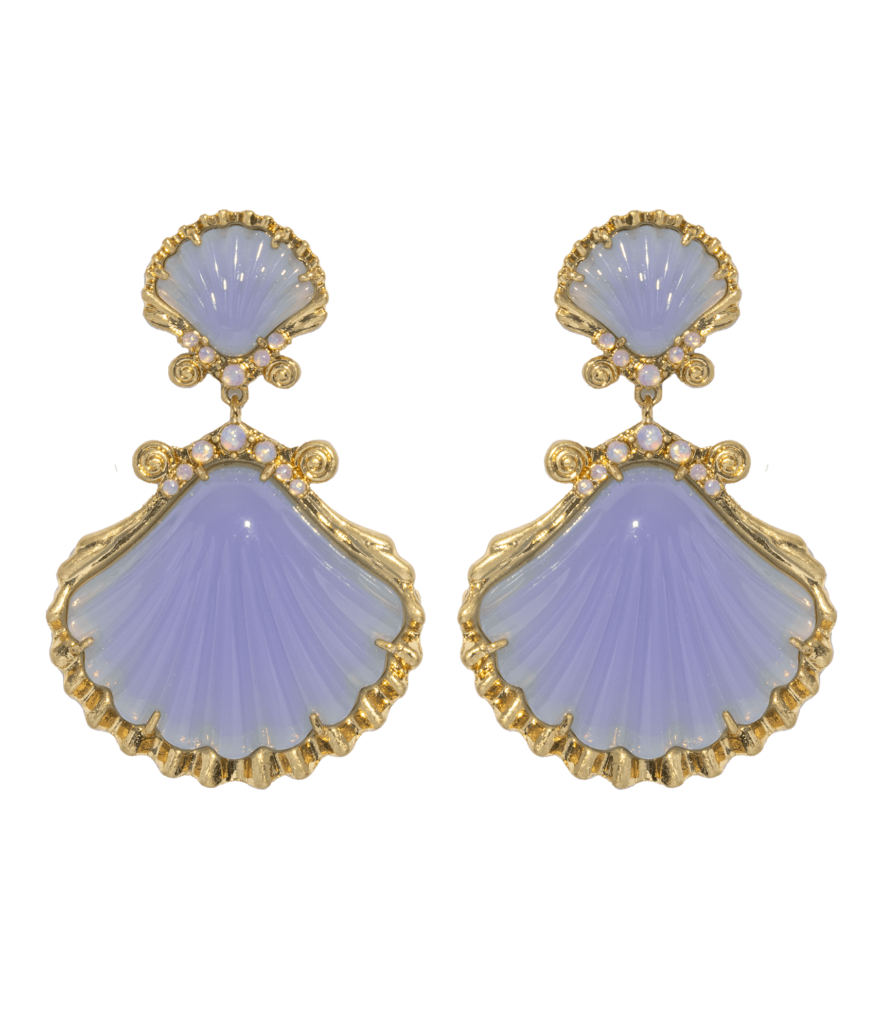 Aegean Shell Earrings | Blue