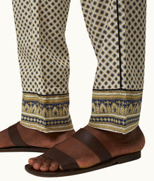 Alfred Solmio Print Relaxed Fit Lounge Trousers | White Sand