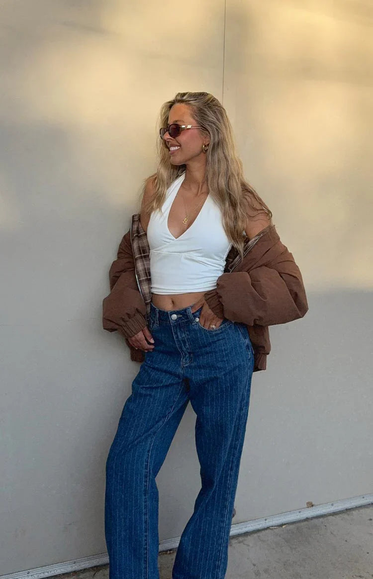 All I Wanted Puffer Jacket | Brown Plaid