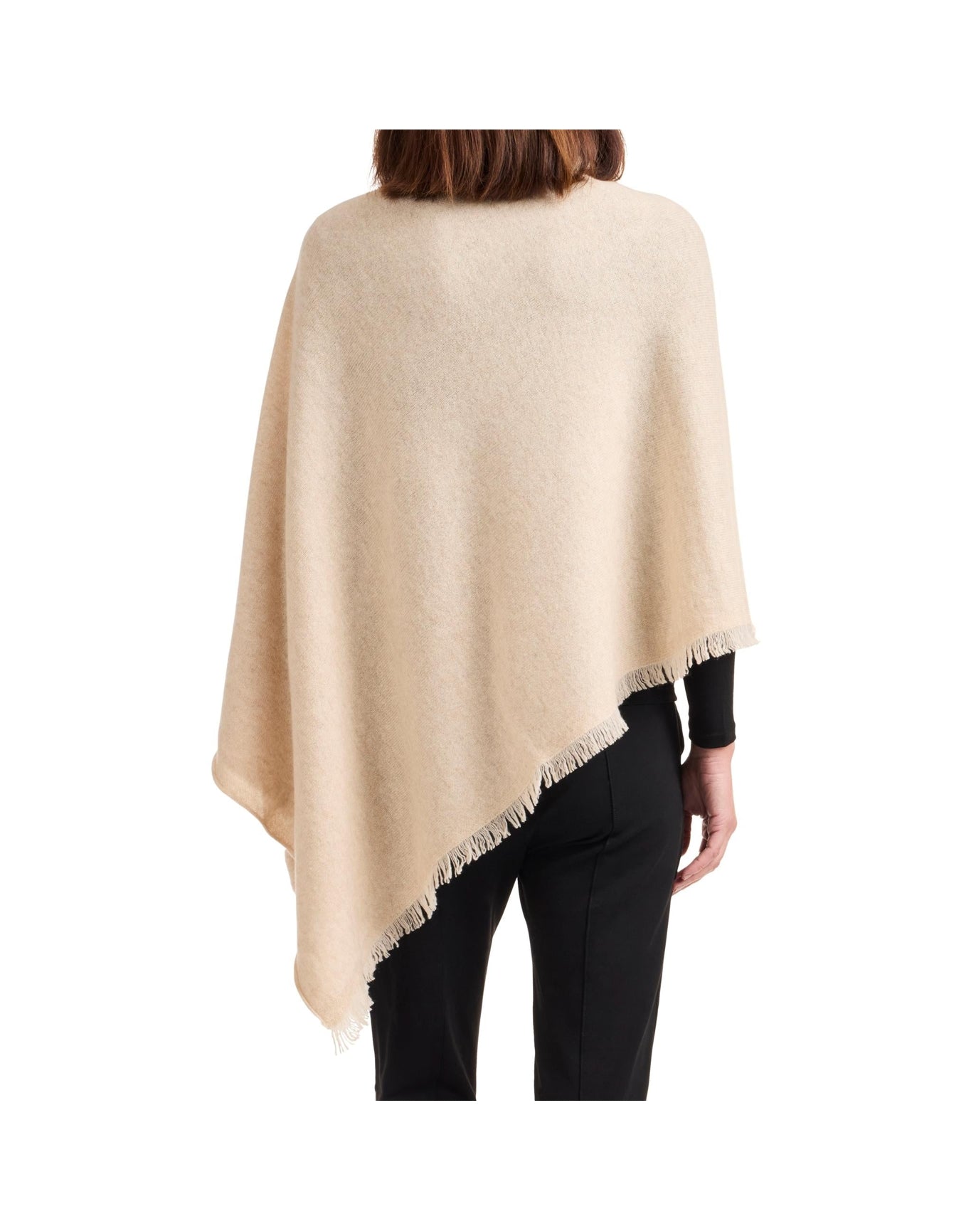 Amicale Cashmere | Women | Cashmere Poncho | Oatmeal V2