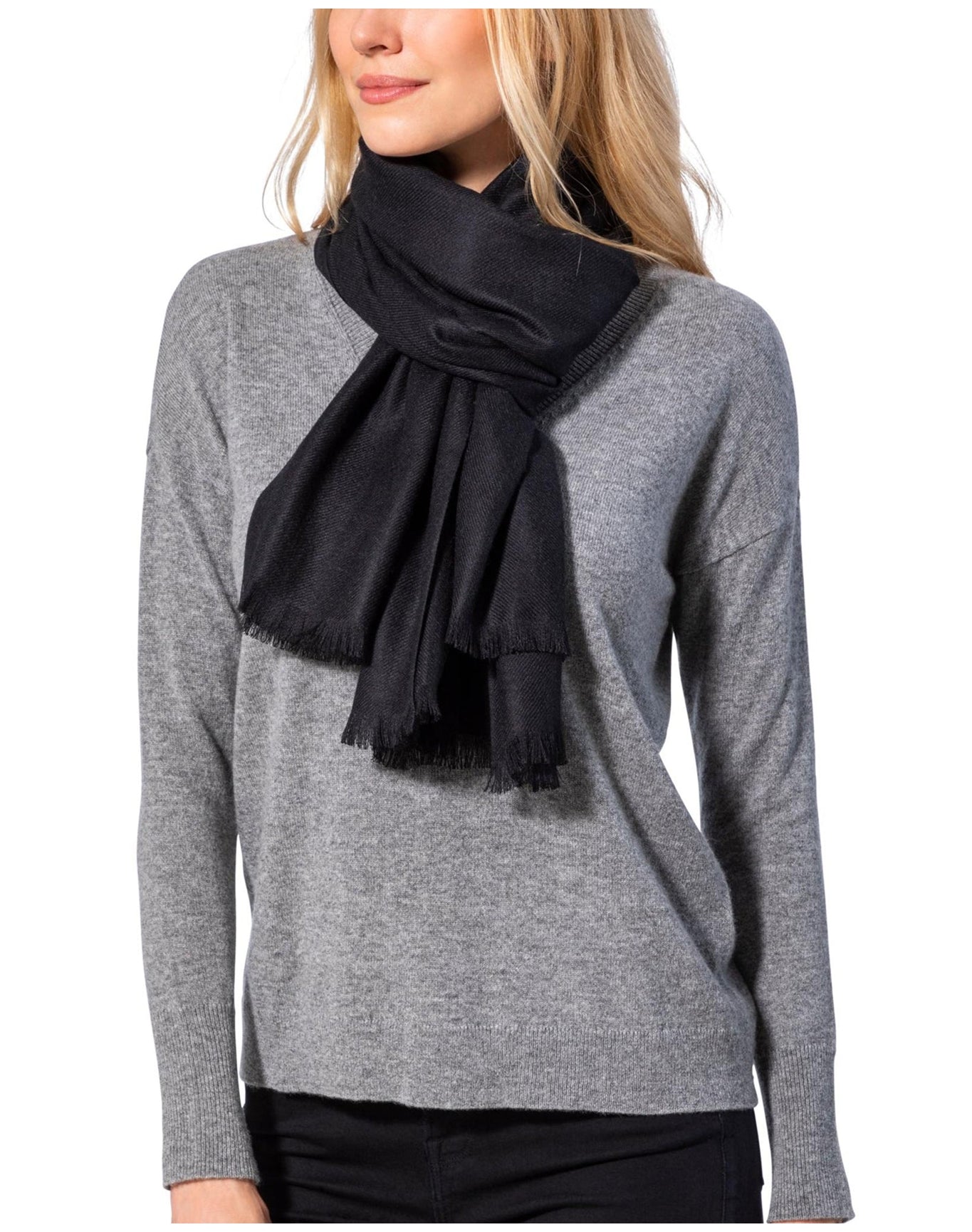 Amicale Cashmere | Women | Wrap | Black V2