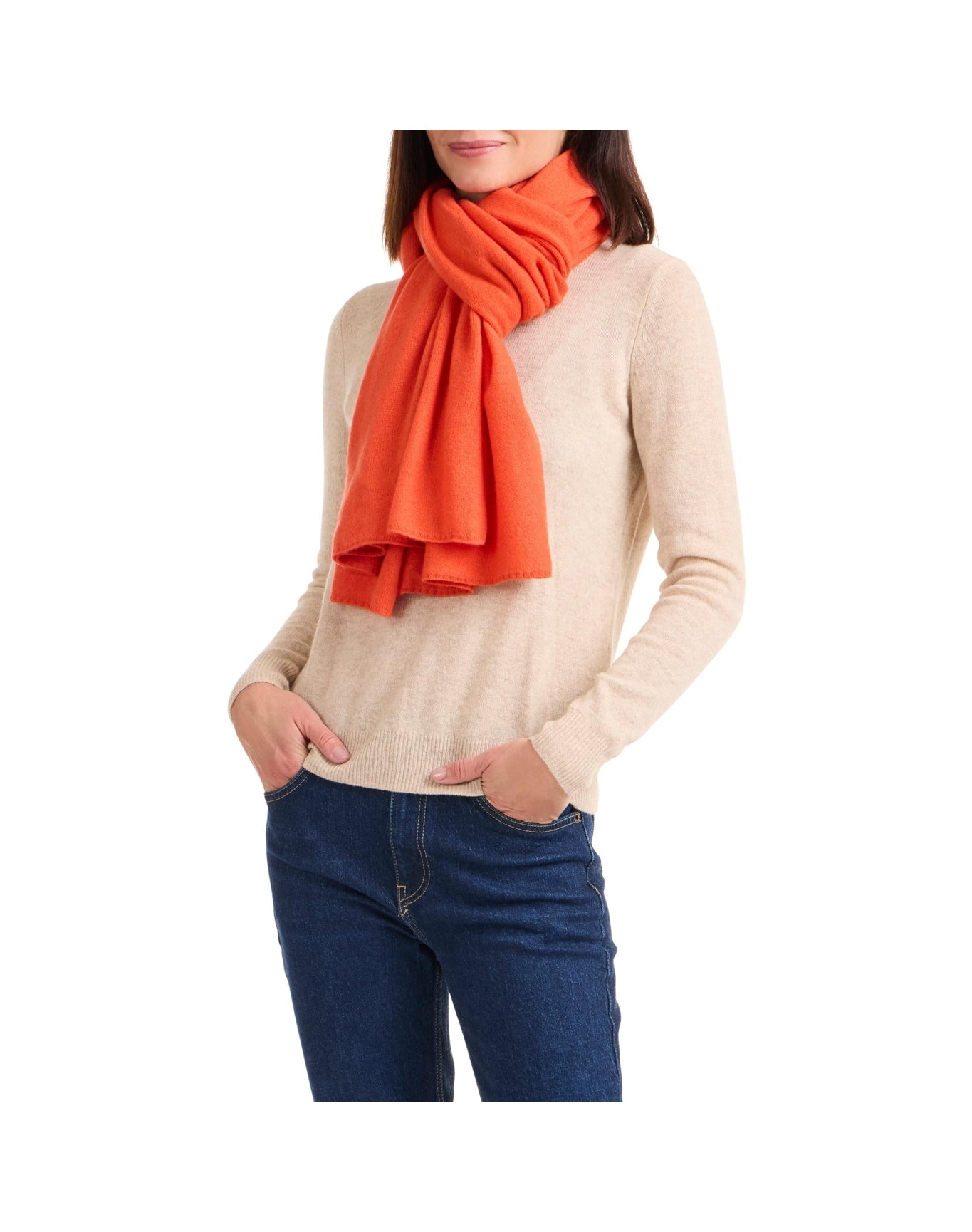 Amicale Cashmere | Women | Wrap | Orange V1
