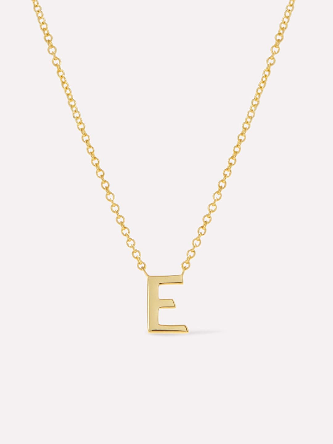 Gold Initial Necklace - Letter Necklace | 14K Gold on Sterling Silver