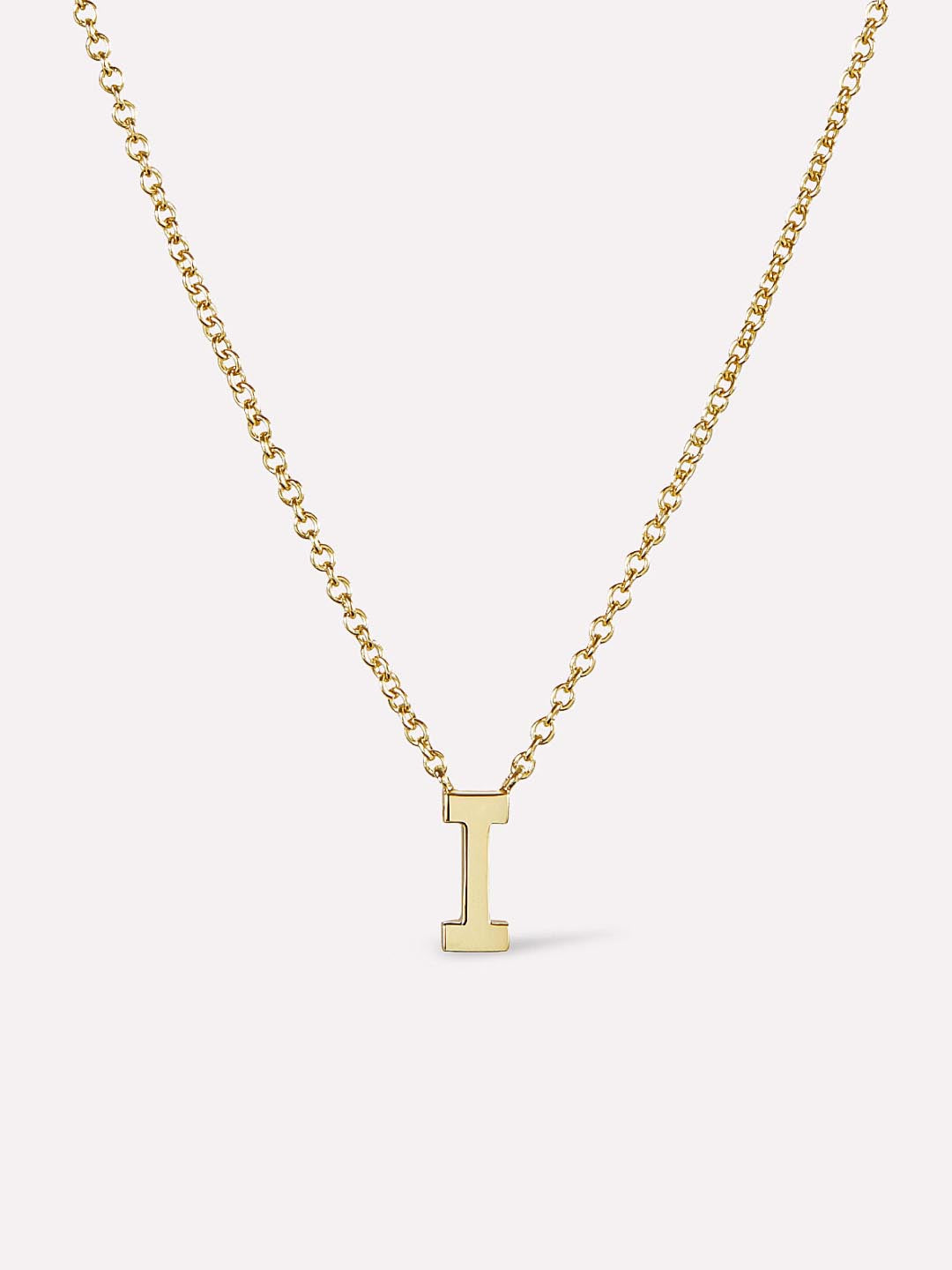 Gold Initial Necklace - Letter Necklace | 14K Gold on Sterling Silver