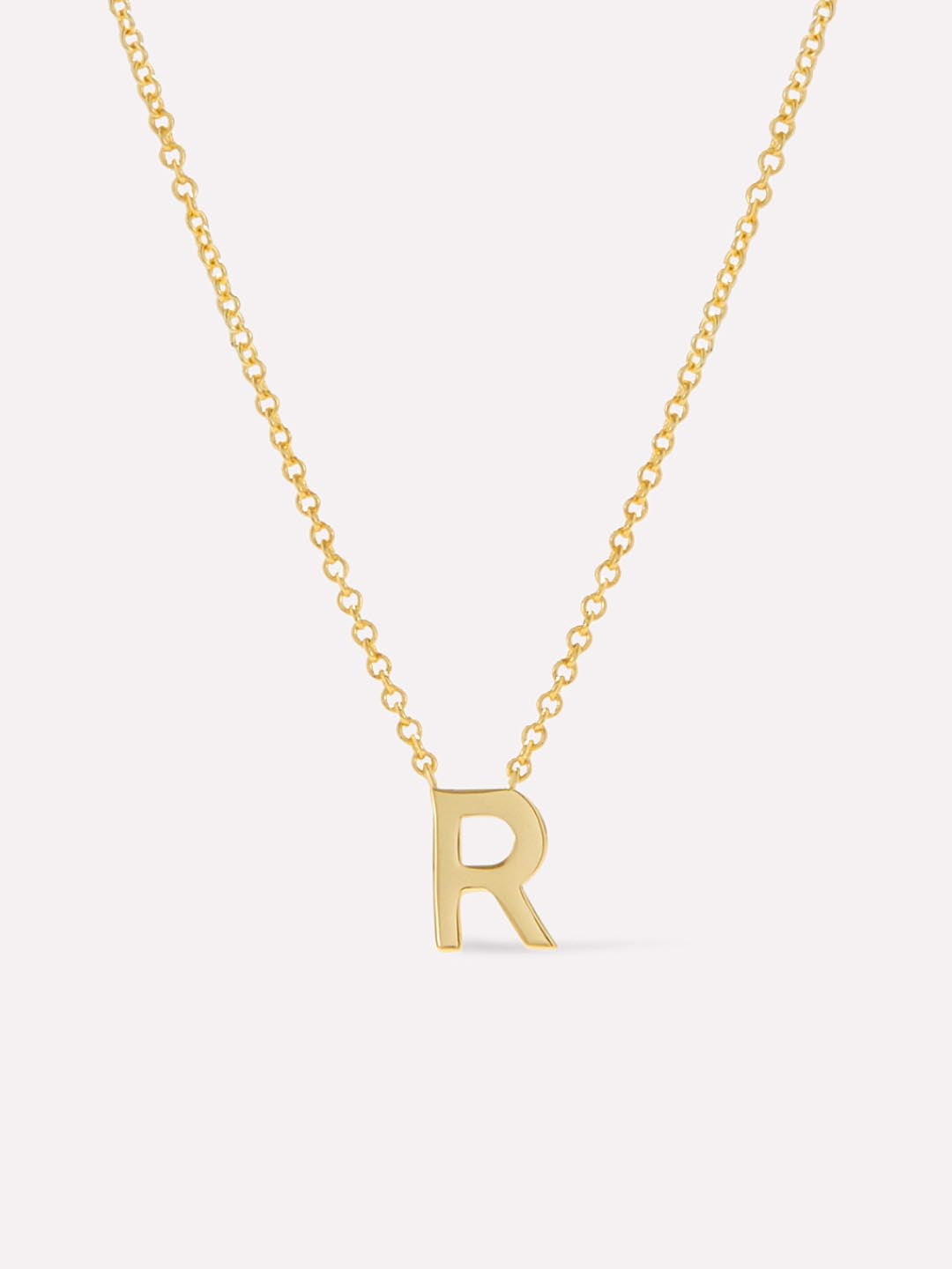 Gold Initial Necklace - Letter Necklace | 14K Gold on Sterling Silver