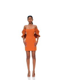 Azo Dress | Tangerine