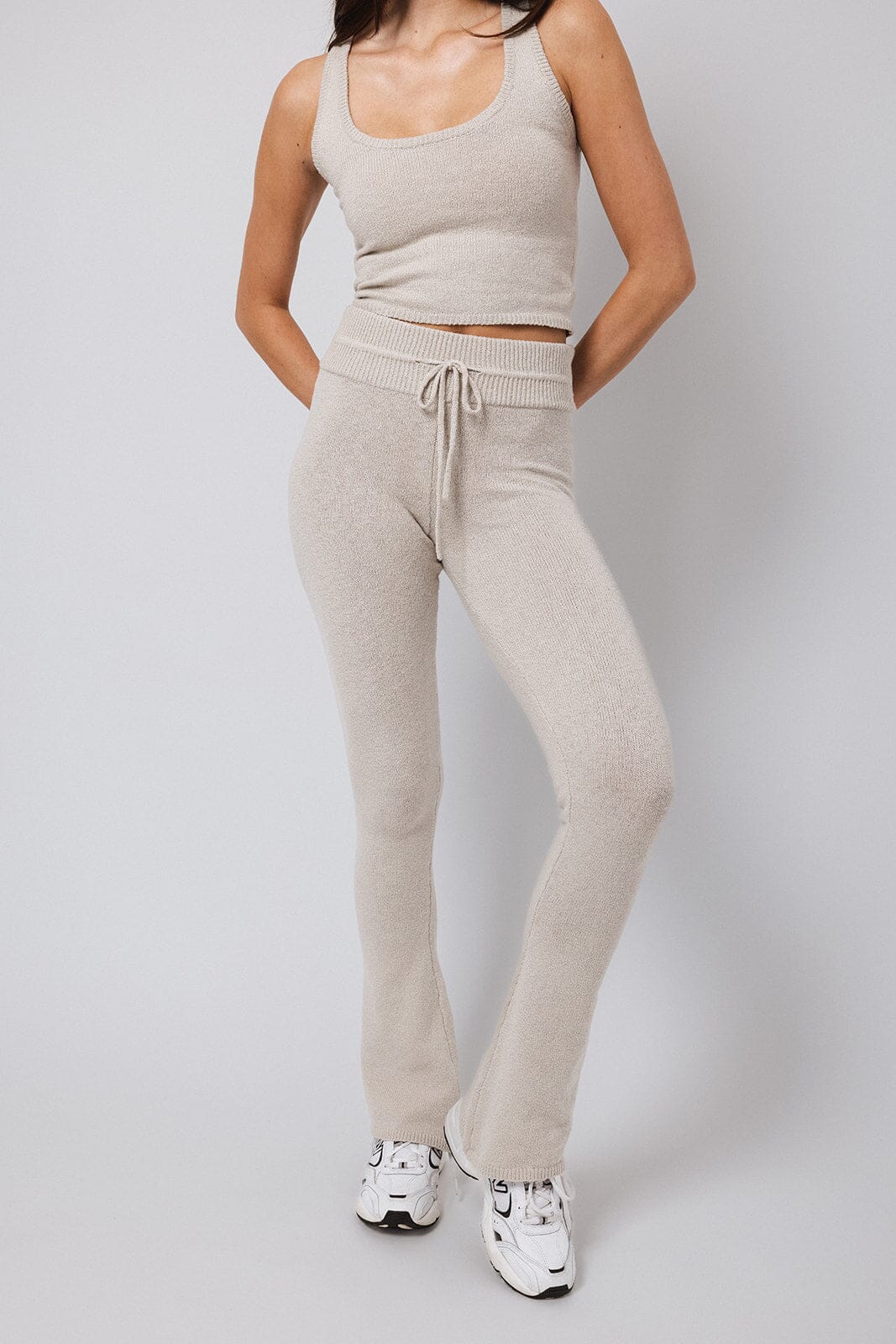 Boucle Flared Drawstring Pant Sweatpant IVL April 