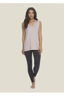 Womens | Sleeveless Modal V-Neck | Faded Rose