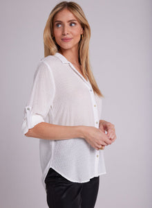 Capri Button Down - Winter White