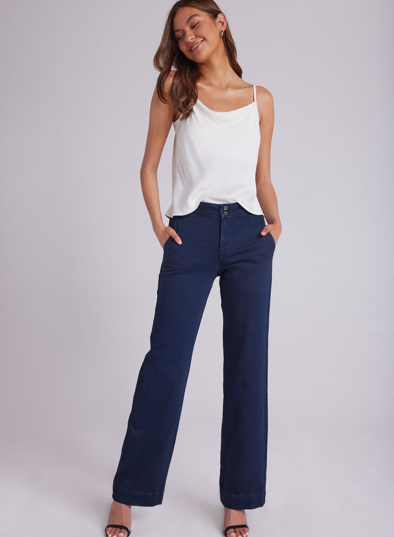 Sydney - Wide Leg Pant - Midnight Cosmos Wash