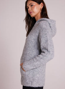 Slouchy Hoodie Sweater - Heather Stone