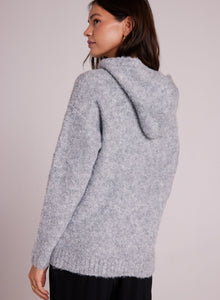 Slouchy Hoodie Sweater - Heather Stone