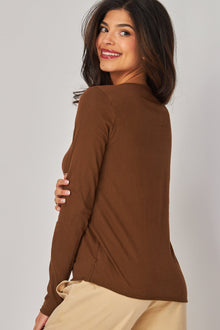 Long Sleeve Crew Neck Tee - Golden Topaz