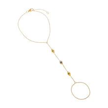 14K Gold Diamond Multi Evil Eye Hand Chain 14K - Adina's Jewels