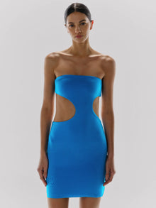 Mambo Asymmetric Mini Dress | Azulado