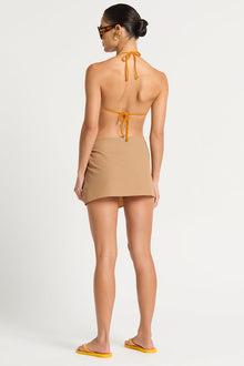 Hazel Wrap Mini Skirt | Iced Coffee Spray