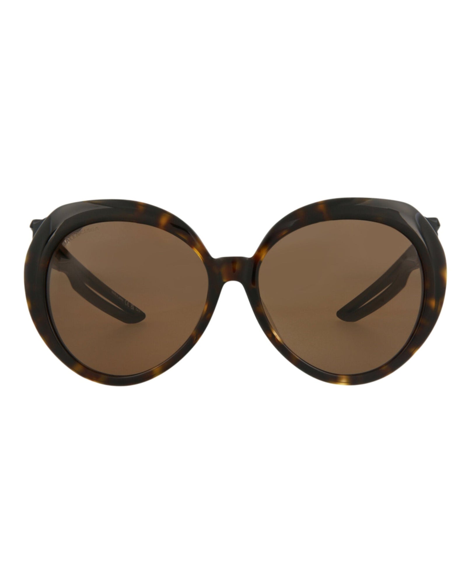 Balenciaga Round Acetate Sunglasses | Havana