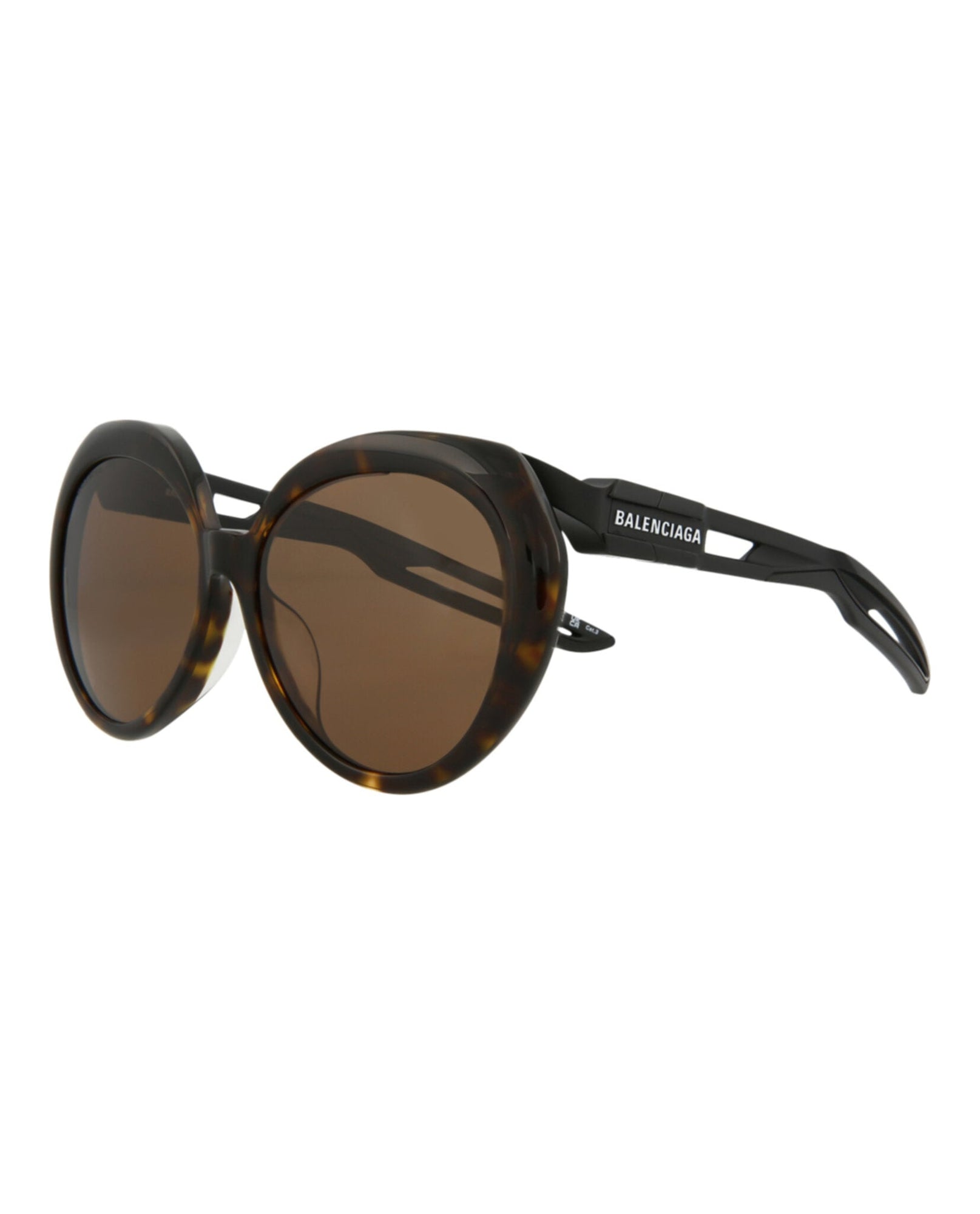 Balenciaga Round Acetate Sunglasses | Havana