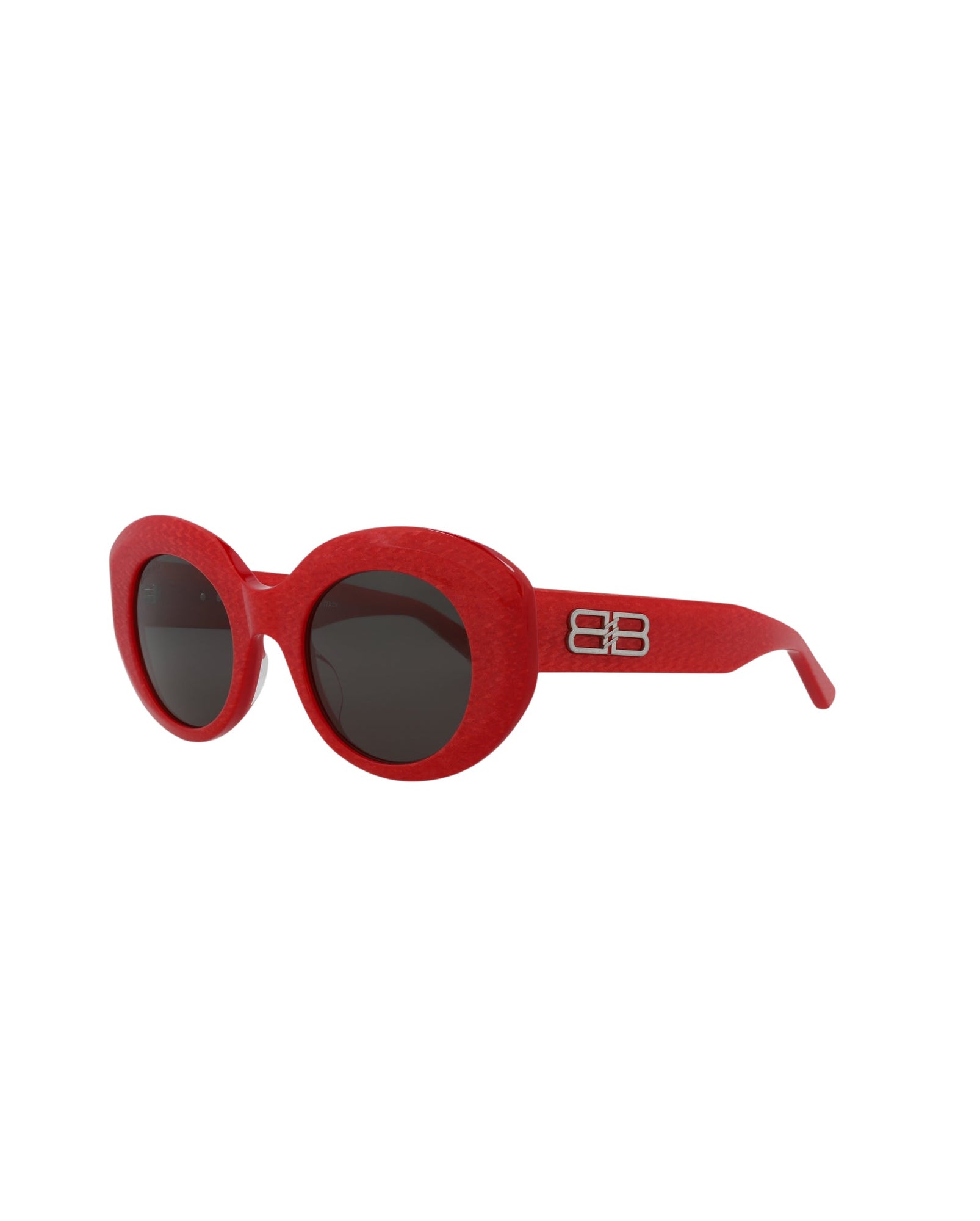 Balenciaga Round Acetate Sunglasses | Red