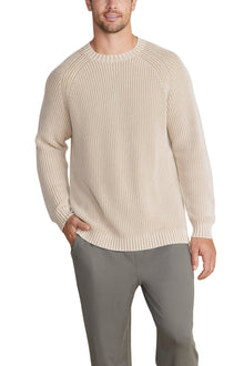 Mens | SunBleached Ribbed Pullover | Stone