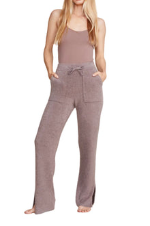 Womens | Cozychic Lite Pinched Seam Slit Pant | Driftwood