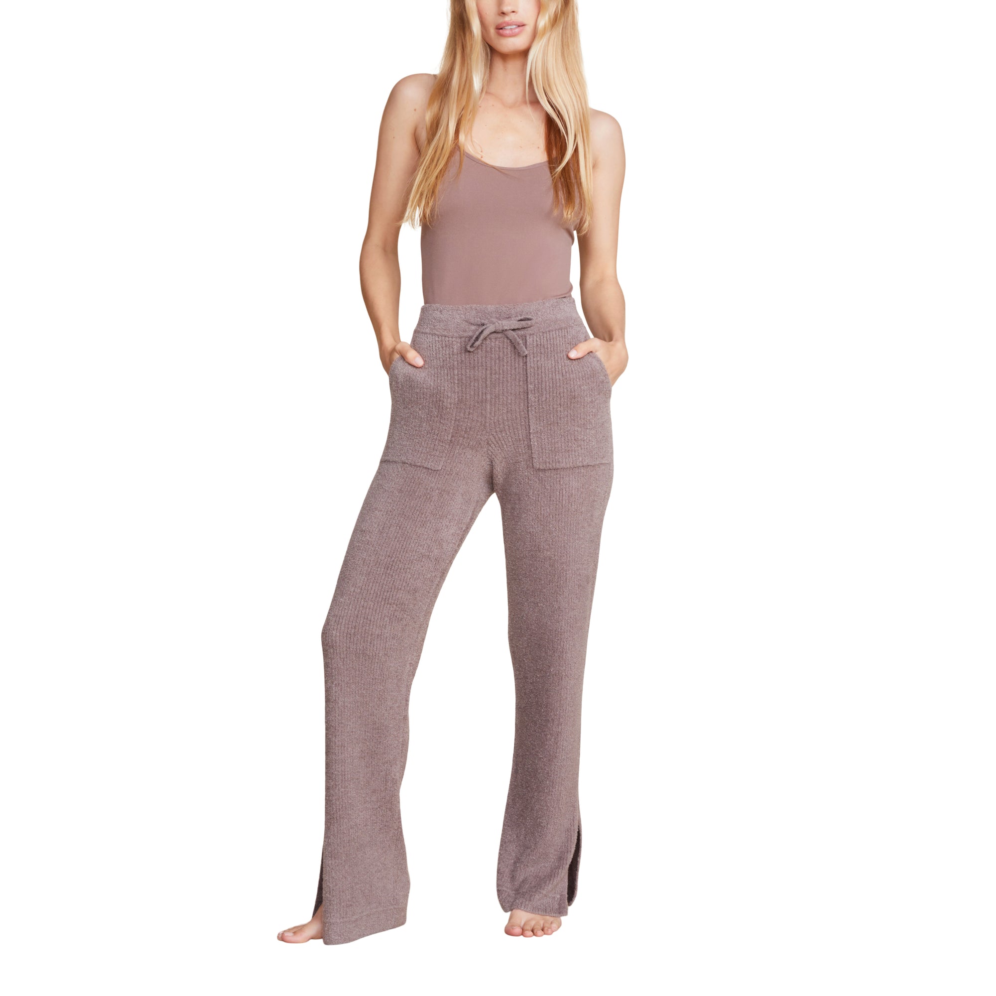 Cozychic Lite Pinched Seam Slit Pant | Driftwood