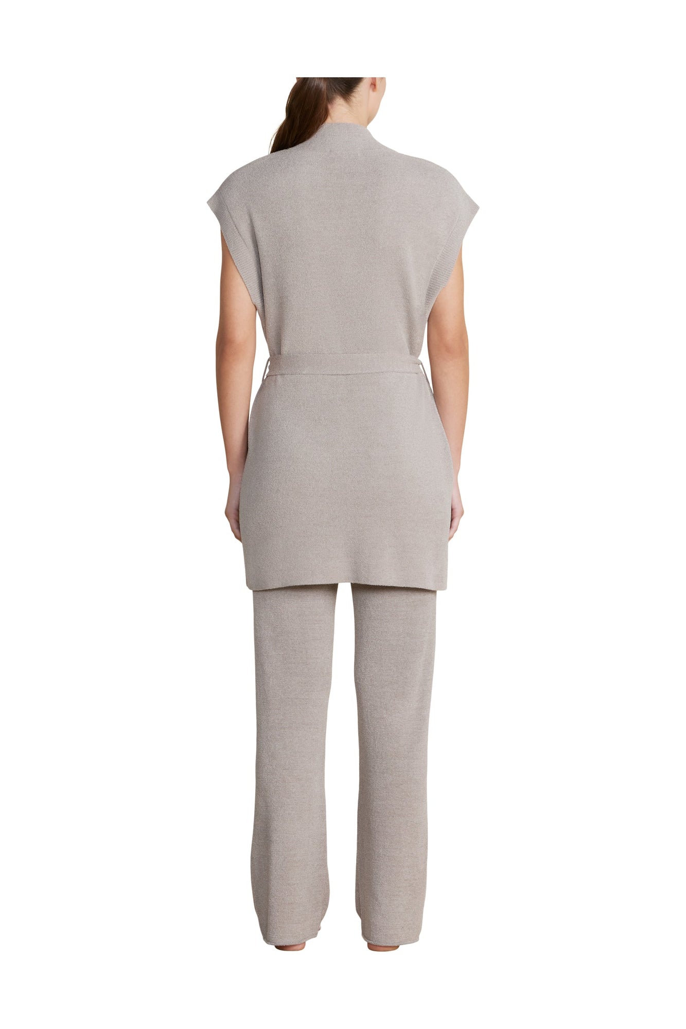 Womens | Cozychic Ultra Lite Waist Tie Vest | Pewter