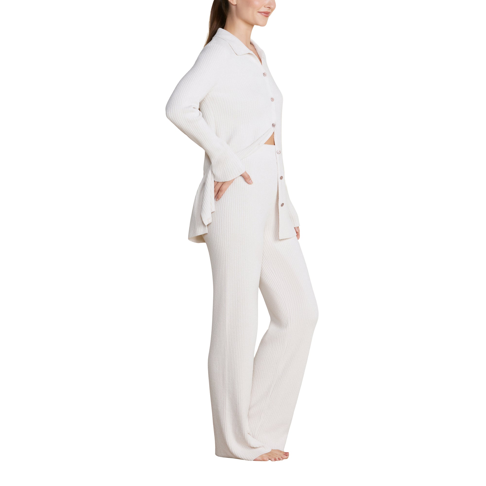 Cozychic Ultra Lite Solid Rib Pant | Almond