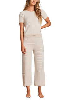Womens | CozyChic Ultra Lite Pointelle Short Sleeve | Stone/Pearl