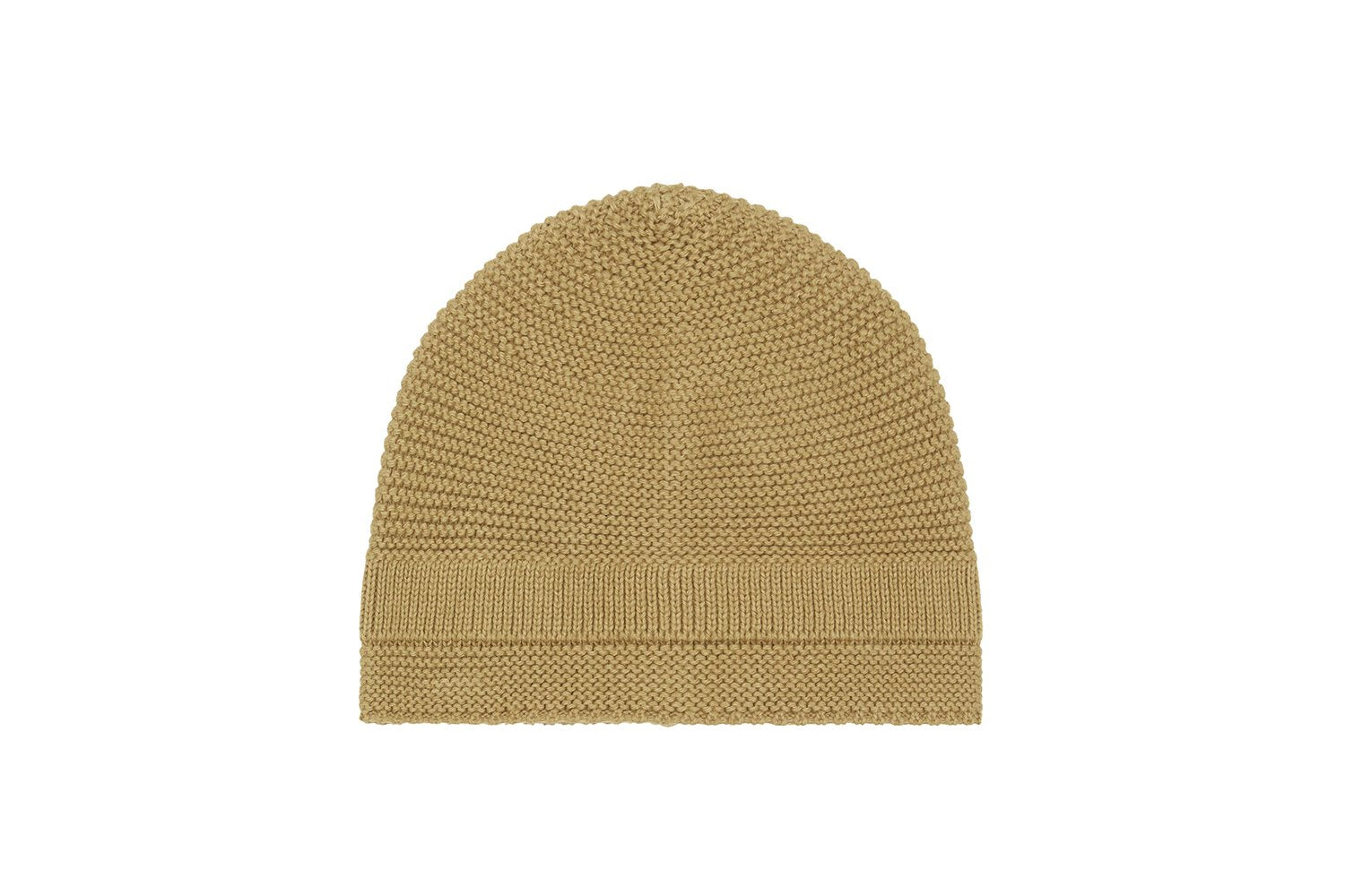 Organic Knit Hat | Beige - Orange Plant Dye