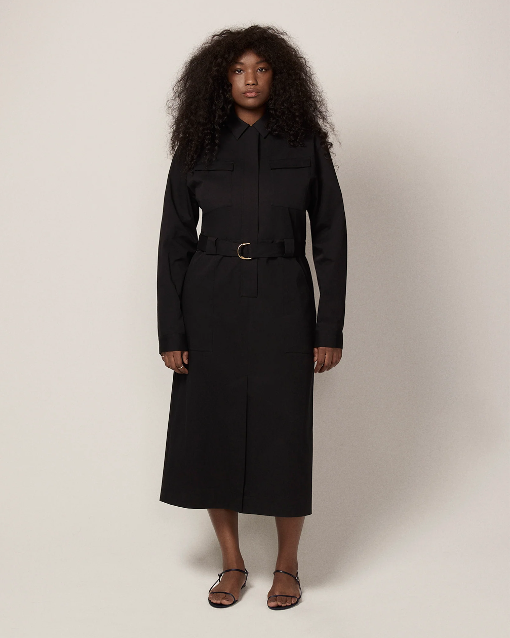 Women | Belted Utility Dress | Black