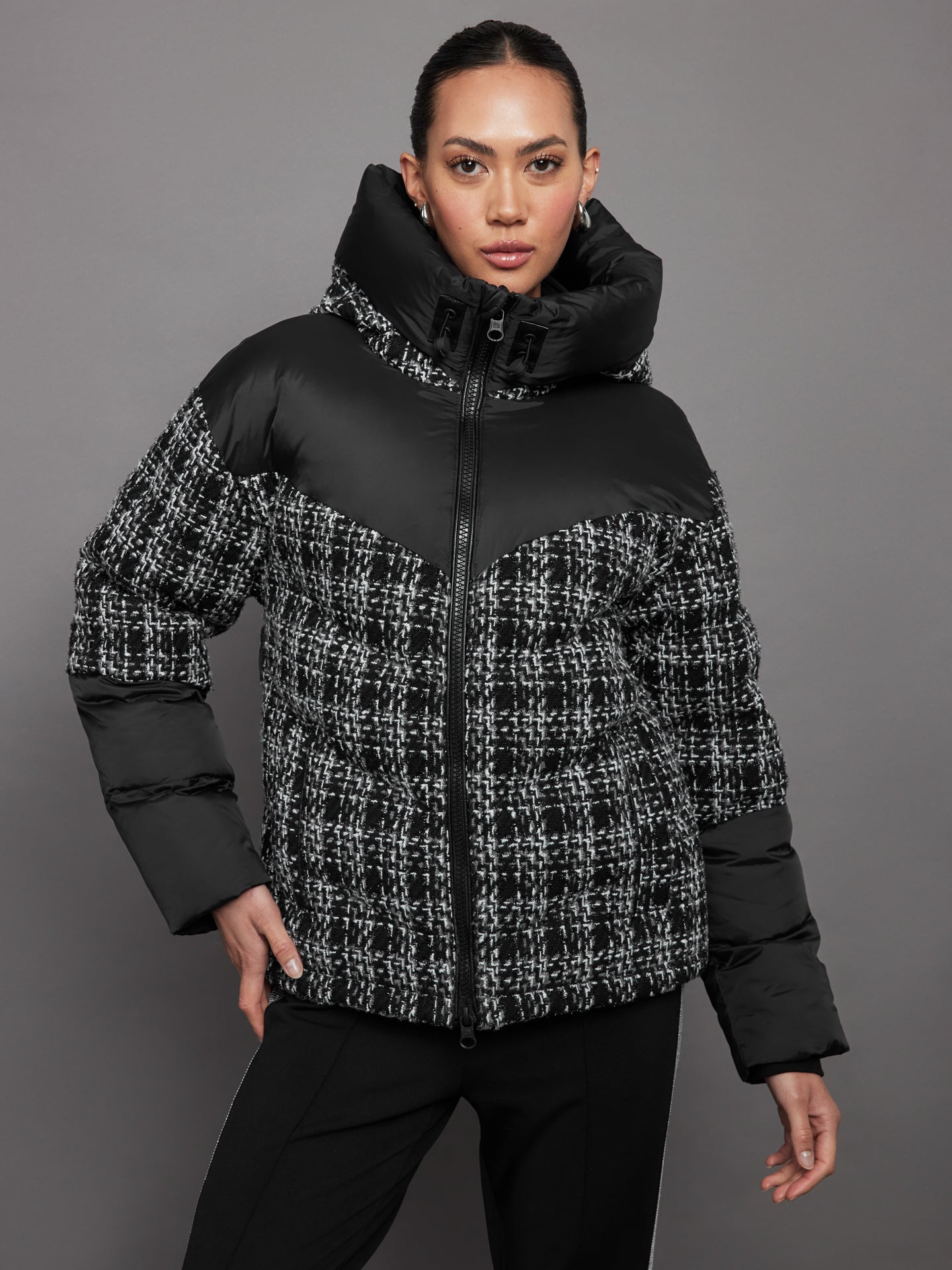 Blanc Noir | Irina Boucle Puffer | Black Combo